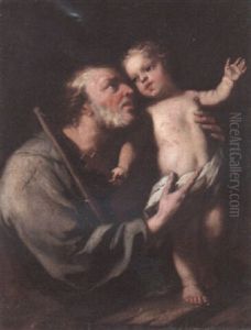 Saint Joseph With The Christ Child by Jacopo Amigoni