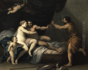 Venere E Marte Sorpresi Da Vulcano by Jacopo Amigoni