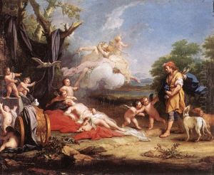 Venus And Adonis by Jacopo Amigoni