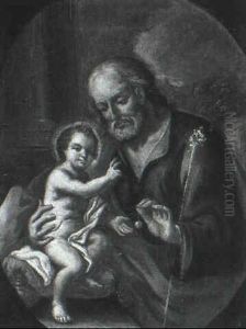 Saint Joseph With The Infant Christ by Jacopo Amigoni