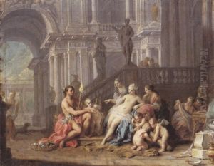 Hercules And Omphale by Jacopo Amigoni