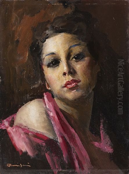 Ritratto Di Fanciulla Con Camicetta Rosa - view 1
