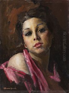 Ritratto Di Fanciulla Con Camicetta Rosa