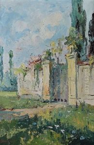 L'entrata Della Villa by Giuseppe Amisani