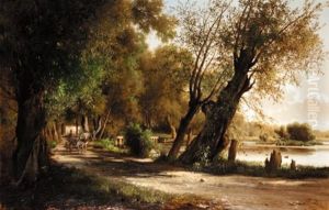 Travelling The Lakeside Road by Vladimir Fedorovich Ammon