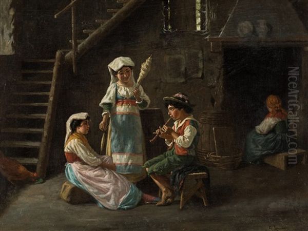 Genre Scene In Interior - view 1