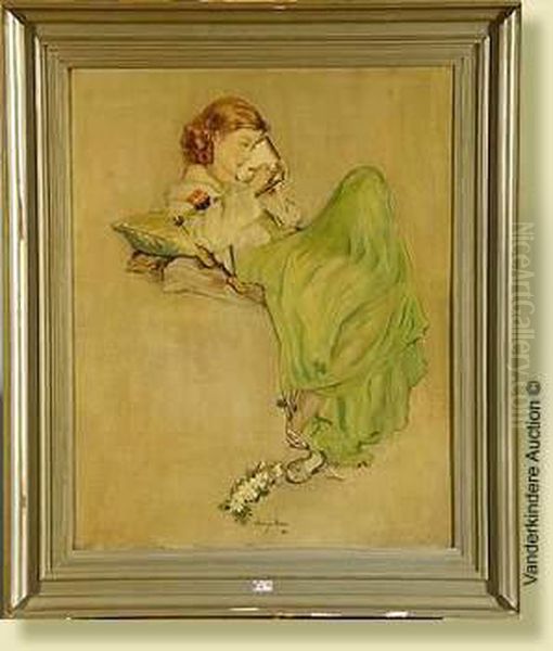 Jeune Femme Ecrivant Son Journal - view 1