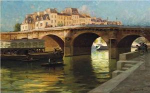 Le Pont Neuf A Paris by Gabriel Amoretti