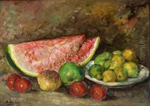 Bodegon Con Sandia by Antonio Amoros Botella
