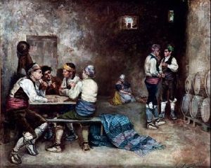 Escena De Taberna by Antonio Amoros Botella