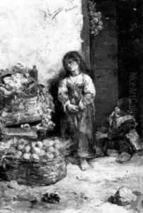 Die Kleine Obstverkauferin by Antonio Amoros Botella