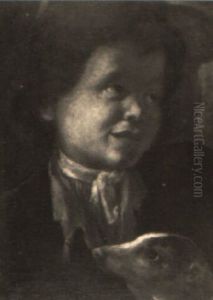 Boy With Whippet by Antonio Amoros Botella