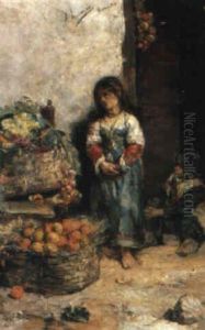 Die Obstverkauferin by Antonio Amoros Botella