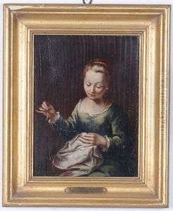 Ragazza Che Legge Ragazza Che Cuce (pair) by Antonio Amorosi