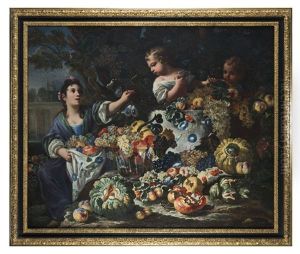 Natura Morta Di Frutta Con Giovane E Due Bambini Natura Morta Di Frutta Con Giovane E Due Bambini