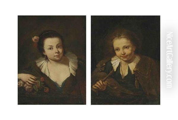 A Peasant Girl (+ A Peasant Boy; Pair) - view 1