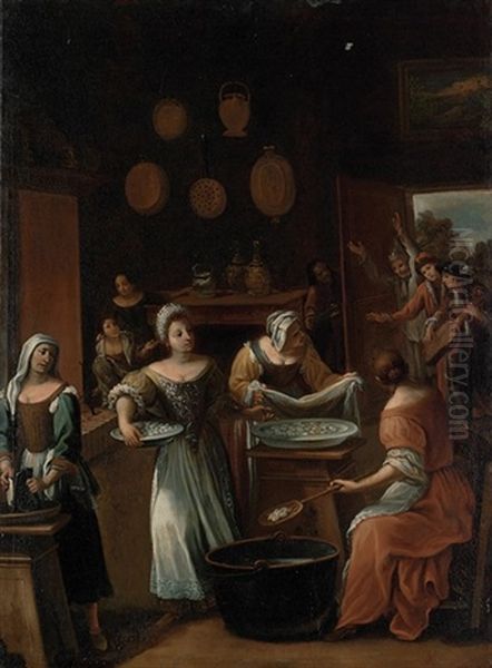 The Gnocchi Bakery, The Interior Of A Kitchen With Women Preparing Gnocchi - view 1