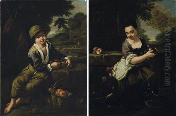 Fanciullo Che Tiene In Mano Un Nido (+ Fanciulla Che Tiene In Mano Un Pulcino; 2 Works) - view 1