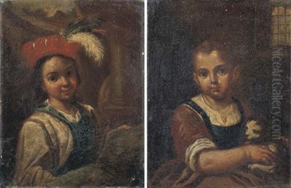 Bambina Con Cagnolino (+ Bambino Con Cappello Piumato; 2 Works) - view 1