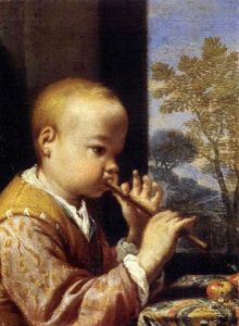 Fanciullo Che Suona Il Flauto