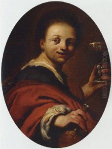 A Young Man Drinking Chianti