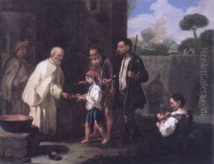 Beggars Receiving Alms From Friars