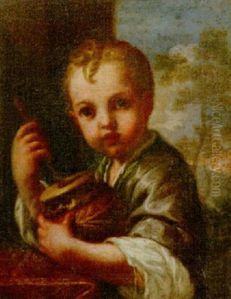 Study Of A Young Boy With A Jar - view 1