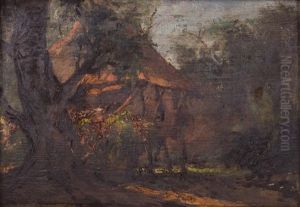 Untitled (nipa Hut) by Pablo Amorsolo