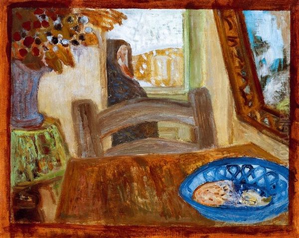Memory With Autumn Bouquet And A Blue Bowl - view 1