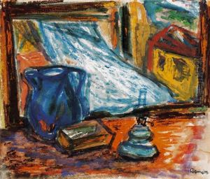 Szentendrei Lampas Csendelet Libbeno Fuggonnyel (still Life With A Lamp And A Fluttering Curtain In Szentendre) by Imre Amos