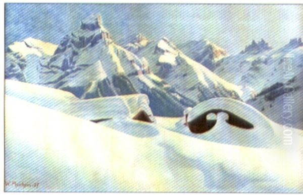 Winterliche Gebirgslandschaft Bei Engelberg - view 1