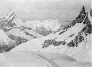 Gebirgslandschaft Am Abend by Wilhelm Amrhein