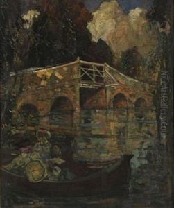 Reading Poetry On The Lake by John Henry Amshewitz