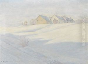 Winterlandschaft Mit Dorf by Richard Emil Amsler