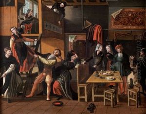 Scene De Cabaret by Jan van Amstel
