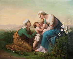 Christ And Mary With The Infant St. John And Elizabeth