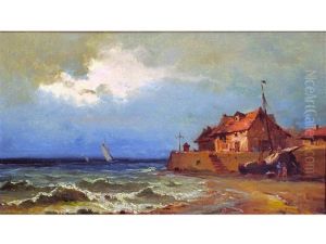 Case Di Pescatori In Normandia by Eugenio Amus