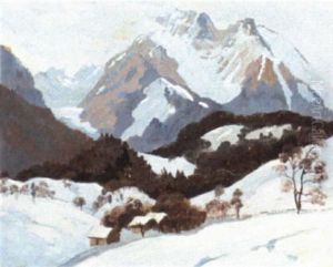 Winter Mountain Landscape by Joan Anacker