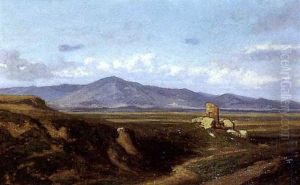Vue De La Campagne Romaine by Auguste Paul Charles Anastasi