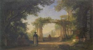 Terrasse De Couvent, Italie by Auguste Paul Charles Anastasi