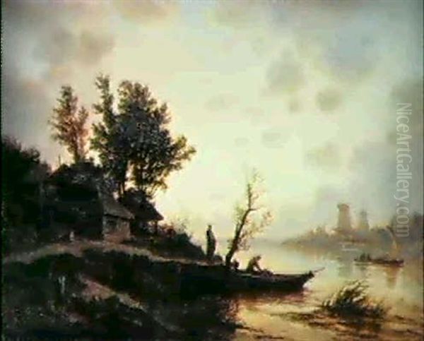 Bord De Riviere En Hollande A Willeindorf - view 1