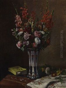 Blumenstraus In Einer Vase by Emile Ancelet