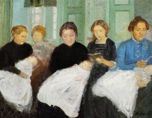Christening In Skagen Church by Anna Kirstine Ancher