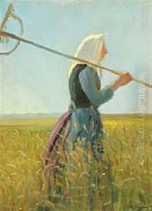 A Harvest Girl by Anna Kirstine Ancher