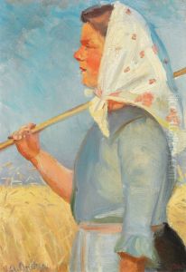 Harvest Girl by Anna Kirstine Ancher