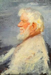 Gammel Fisker Med Hvidt Skaeg