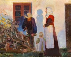 Der Skaeres Grene Foran Et Husmandssted I Skagen by Anna Kirstine Ancher
