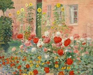 Brogede Blomster I Familien Anchers Have Pa Markvej by Anna Kirstine Ancher