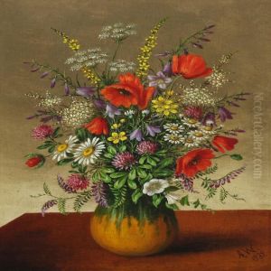 Flowers In A Vase by Anna Adelaide Abrahams