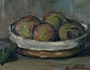 Stilleven Van Appels In Een Schaal by Anna Adelaide Abrahams